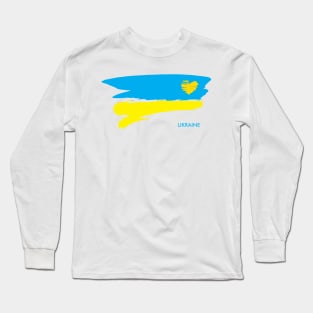 I love Ukraine, an anatomical heart in the colors of the flag. Long Sleeve T-Shirt